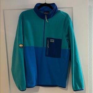 Patagonia Turquoise and Royal Blue Fleece Jacket